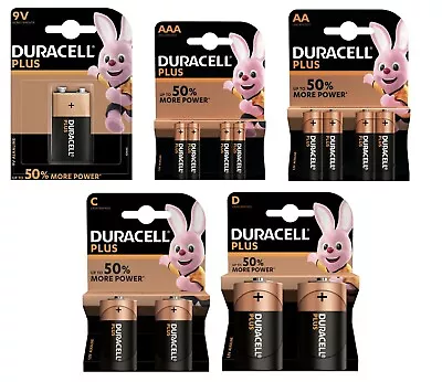 Duracell Plus Batteries AAA LR03 / AA LR6 / 9V Battery *5% OFF* BRAND NEW STOCK! • £3.99