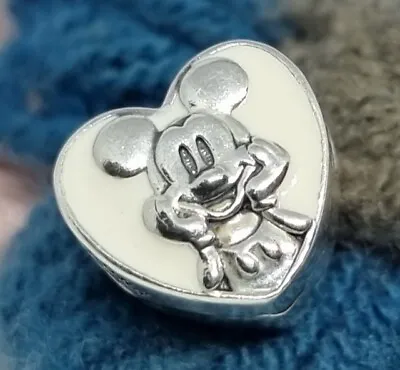 £45 • Buy Genuine PANDORA Disney Mickey Mouse Heart Clip Charm 💕 S925 ALE 