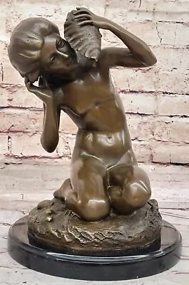 Carpeaux`s Fine Art: Bronze Fisherman Sculpture - Museum Quality Handcrafted • $209.65