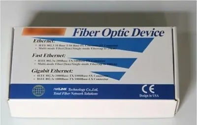 Fiber Optical Media Converter 10/100Mbps RJ45 Single Mode 25KM HTB-3100A/B 1Pair • $13