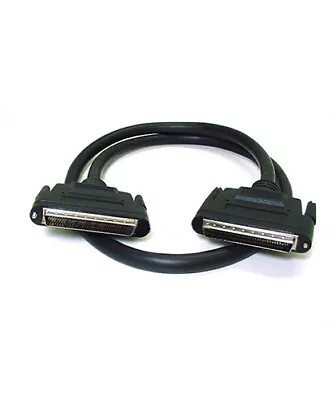 $55.99 • Buy 6ft 68 Pin LVD High Pitch D Subminiature (HPDB68) Male To M Screw SCSI Cable
