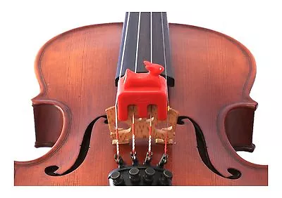 New Otto Musica Artino Weighted Red Rabbit Violin Viola Practice Mute 4/4 Size • $18.05