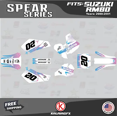 Graphics Decal Kit For Suzuki RM80 (2000-2001) RM80 Spear Series - Magenta Shift • $54.99