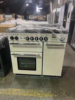 RANGEMASTER Estate 90 Dual Fuel Range Cooker - Ivory & Chrome • £1699