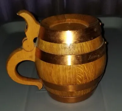 Vintage Wooden Beer Mug German Dated 1955 Zum Gebrutstag. F8 • $7.95