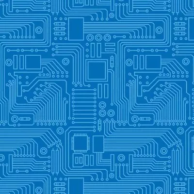$6.25 • Buy STEM Squad Computer Fabric 100% Quilters Cotton Blue Technology