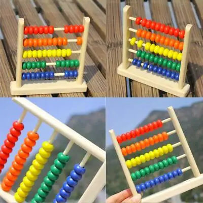 Wooden Abacus Toy For Kids - Early Learning Math Education Educational Tool • £6.26