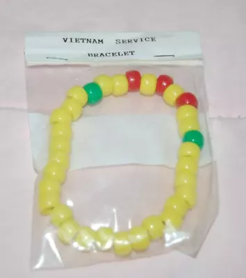 Beaded Vietnam Service Bracelet NOS • $4.99