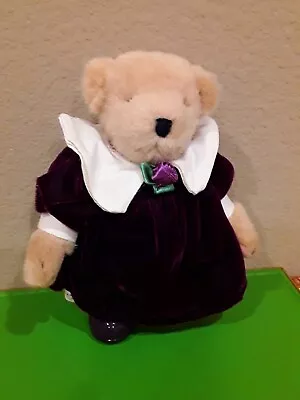 VTG 1990 Muffy VanderBear BEAR Musical Soirée Purple Velvet NABCO Jointed #2NL • $13.95