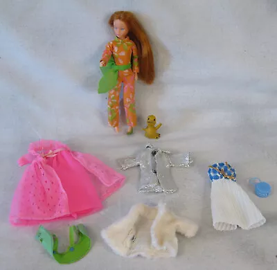 Uneeda Triki Miki  Bendable Babs 6.5  Orig Outfit RARE Jointed W/ Wardrobe • $34.95