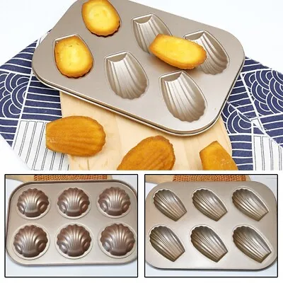 £16.58 • Buy 6-Hole Carbon Steel Non-Stick Madeleine Banana/sea Shell Cake Baking Mold DIY W8