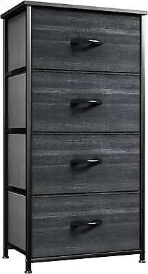 Dresser 4 Drawers Storage Furniture Fabric Tower Organizer For Bedroom Pull Bins • $31.67