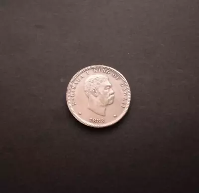 Coin 1/4 Dollar 1883 Kingdom Of Hawaii King Kalakaua • $48