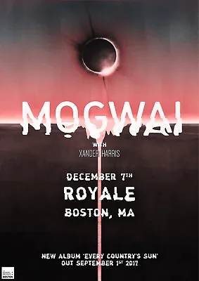 MOGWAI / XANDER HARRIS 2017 BOSTON MASS CONCERT TOUR POSTER - Post-rock Music • $19.15