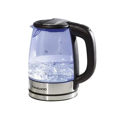 £25.99 • Buy Daewoo Electric Jug Kettle With LED Illumination | 2200W 1.7L - Glass Stainless