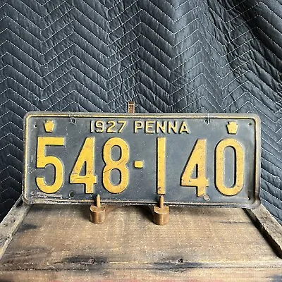 Antique 1927 Penna Pennsylvania License Plate Tag 548-140 Oil Gas Vintage Car • $44.95