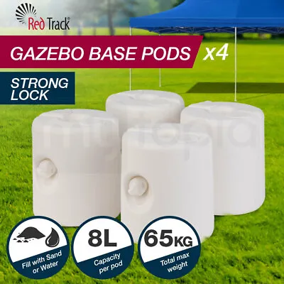$77 • Buy RED TRACK Gazebo Base Pod Kit Marquee Set Leg Fillable Water Sand Weight Pods			