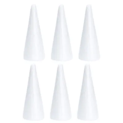 6Pcs Christmas Tree Cone Shape DIY Foams Materials White Cone Shape For Children • $9.77