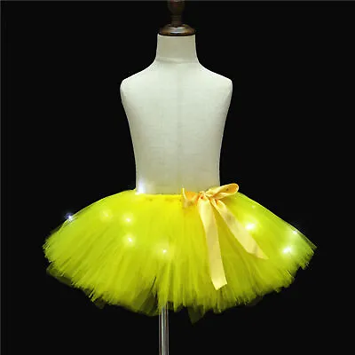 £11.39 • Buy Girl Kids Light Up Led Tutu Dress Stage Dance Mini Skirt Dancewear Fashion Skirt