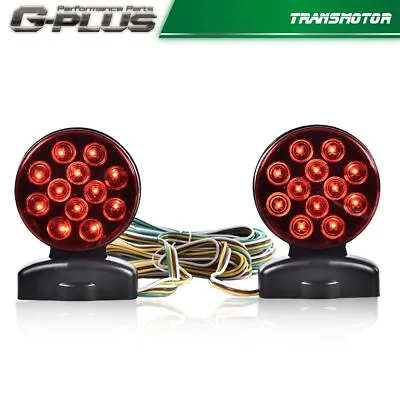 $28.11 • Buy Magnetic Tow Light Trailer Truck Tail Break Turn Stop Towing LED Lights Kit 12v
