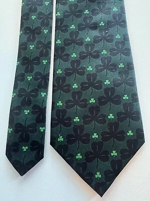 Latchfords Of Ireland Mens Shamrock Tie Celtic Irish Novelty Classic Polyester • $26