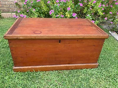 Pine And Oak Sea Chest Ca. 1900. Used On 1937 Lunenburg Schooner Harry W. Adams • $600