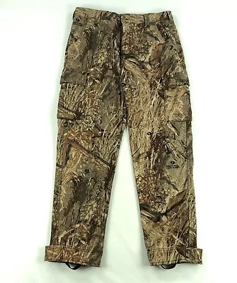 Cabelas Hunting Pants Mens 36x32 Camo Mossy Oak Duck Blind Fleece Lined • $39.88