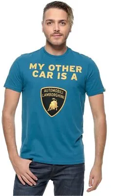 GENUINE Automobili Lamborghini Men's My Other Car Is A Ink Blue T-Shirt D2 LT33 • £17.95