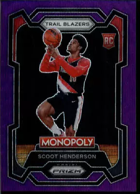 2023-24 Prizm Monopoly Purple #75 Scoot Henderson Rc Rookie Portland Trail Blaze • $4.99