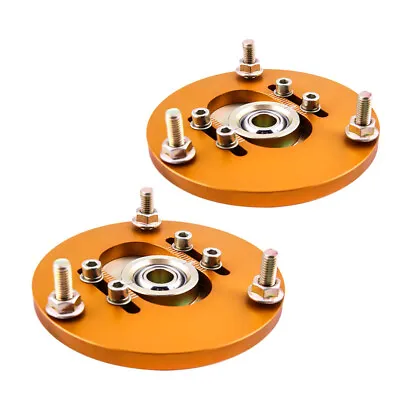 Front Pair Coilover Camber Plates Top Mounts For BMW E36 3 Series Golden • $65