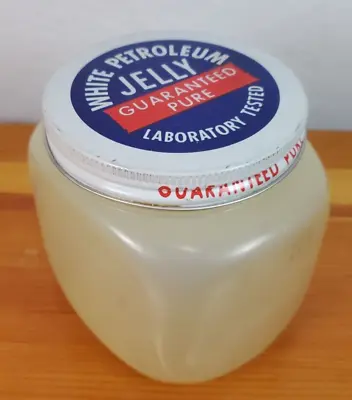 Vintage Plastic White Petroleum Jelly Jar • $16.95