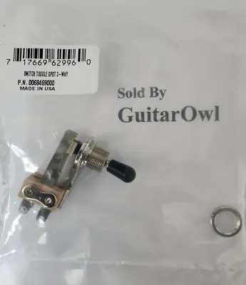 Fender 3 Position DPDT Toggle Switch Chrome Black Tip 0068469000 MADE IN THE USA • $20