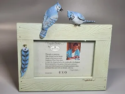 Vintage Hallmark Marjolein Bastin Bluejay Birds Wildlife Resin 4X 6 Frame • $17.49