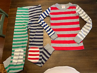 Hanna Andersson Boy's Multicolor Mix It Up Stripe Pajamas Size 10 Long Sleeve • $24.99