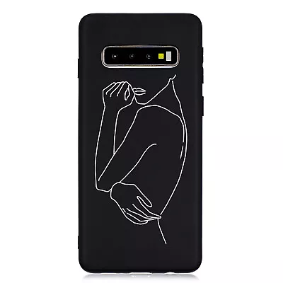 Pattern Black Silicone Back Case Phone Cover For Samsung A21S A50 A51 A32 A52 • $10.99