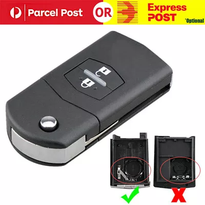 Fit Mazda 2 Button 3 5 6 2006-2013 Remote Flip Key Shell Case FOB Suitable • $11.59