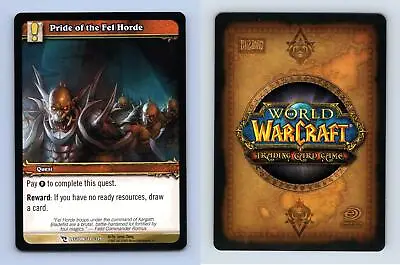 Pride Of The Fel Horde #311 March Of The Legion Common Warcraft 2007 TCG Card • $2.09