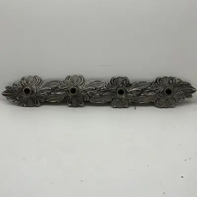 Vintage Cast Brass Flowery Bathroom Vanity Light Fixture 4-Socket E12 Candelabra • $69.99