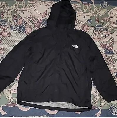 The North Face Venture Jacket Mens Xl Black Nylon Zip Pockets Hooded  • $80