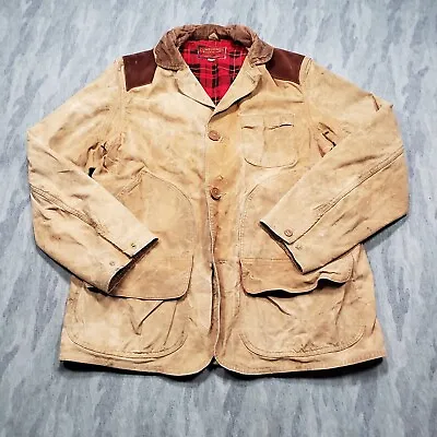 Vintage Cumberland Chore Jacket Mens 42 Brown Barn Coat Ta Pat Co Button Up • $24.99