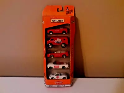 VTG 1999 Coca-Cola Matchbox 5 Vehicle Set Mattel Wheels NIP Gift Set • $6.50