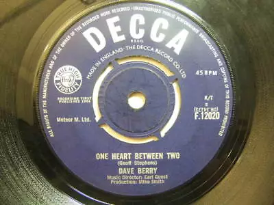 Dave Berry – One Heart Between Two 1964 7” Decca F 12020 • £3.90