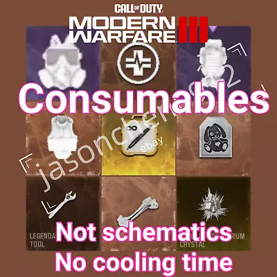 COD MW3 Zombies MWZ Consumables NOT Schematics Armor TOOL Crystals NO COOL TIME • $5