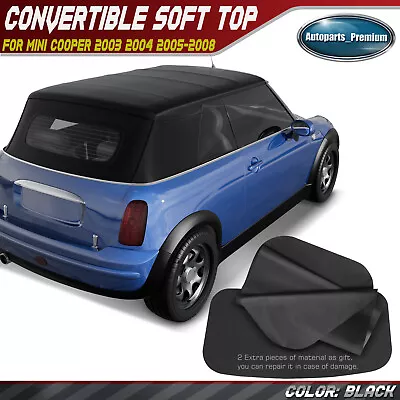 Black Convertible Soft Top For Mini Cooper 2003-2008 Convertible Hatchback Wagon • $299.99