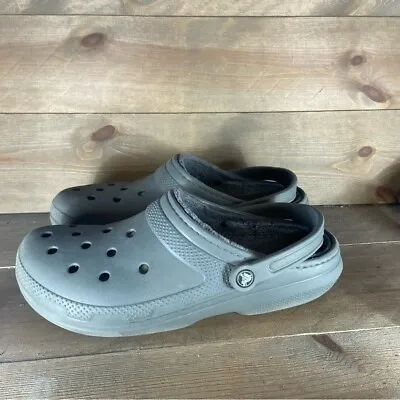 Crocs Classic Mens Size 11 Shoes Gray Slip On Comfort Lined Clogs • $29.99