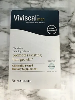 Viviscal Man 60 Tablets One Month Supply Men Hair Growth  Expires Aug 2025 #0372 • $30.99