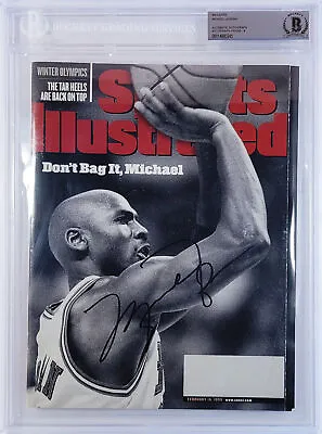 Michael Jordan Autographed SI 1998 Bulls Auto Grade Mint 9 Beckett 14880245 • $3950