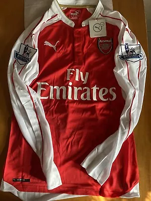 Arsenal 2015/16 Home #11 Ozil Fans Version S Size L/S Premier League • $104.99