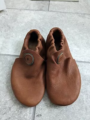 Softstar Adult Roo Moccasin Smooth Leather Light Elk Barefoot Shoes Women's 9 • $90