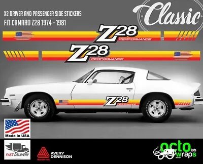 $95 • Buy Fit Chevrolet CAMARO Z28 Doors Decal Sticker Classic Parts Hot Wheels Slot Car